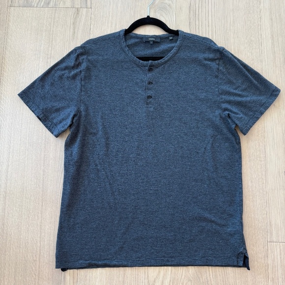 Vince - Striped T-shirt - Charcoal and Black - Size Large - Picture 1 of 8